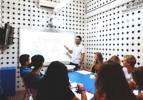 During a lesson at Taronja