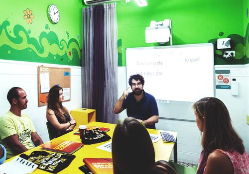During a lesson at Taronja